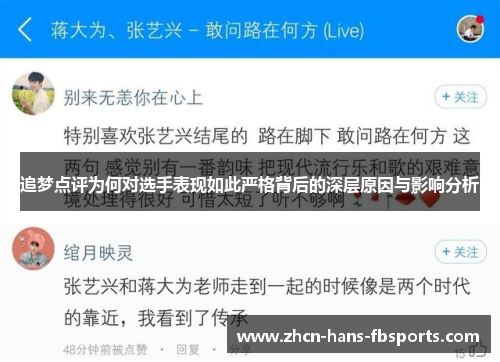 追梦点评为何对选手表现如此严格背后的深层原因与影响分析